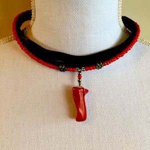 ❤️ 3 for $10 BUNDLE item - Tribal Red Coral Choker Necklace